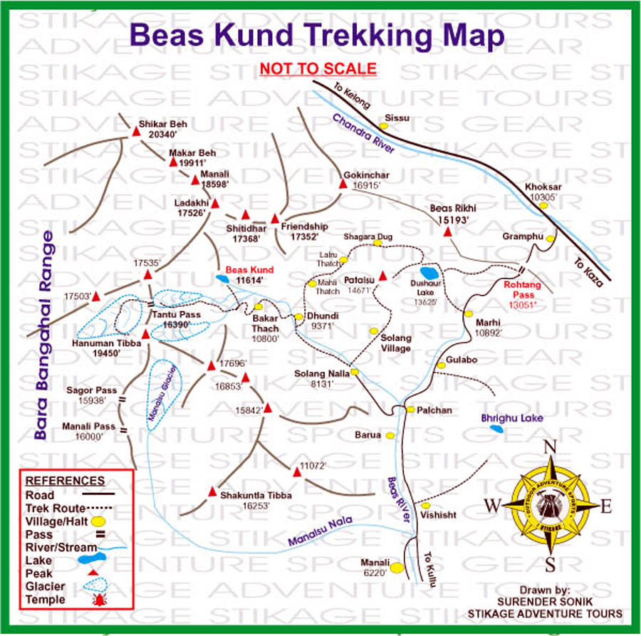 Map of Beas Kund Area