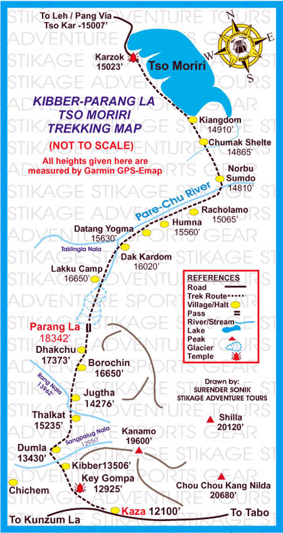 Map of Parangla Pass