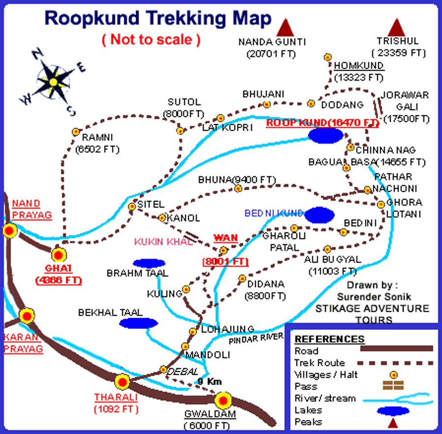 Map of Roopkund