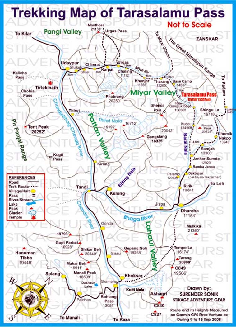 Map of Tarasalamu Pass